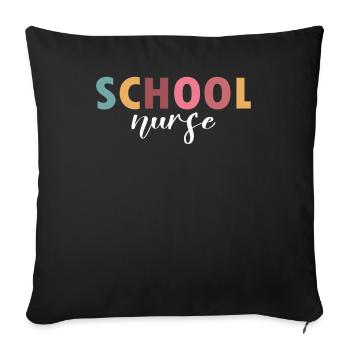 The life of the school nurse - Sofa pillowcase 17,3'' x 17,3'' (45 x 45 cm) - black - Front