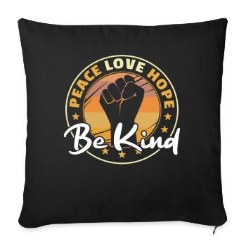 Unity Day Orange Tea Be Kind Kindness Orange - Housse de coussin décorative 45 x 45 cm - noir - Devant