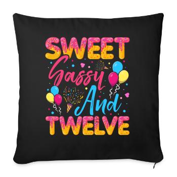Sweet Cheeky Badger And Twelve Crumbles Delicious - Sofa pillowcase 17,3'' x 17,3'' (45 x 45 cm) - black - Front