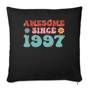 Großartig seit 1997 Groovy Birthday - Sofakissenbezug 45 x 45 cm - Schwarz - Vorne