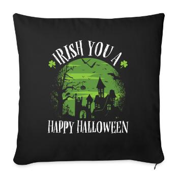 Irish You A Happy Halloween Cloverleaf - Sofa pillowcase 17,3'' x 17,3'' (45 x 45 cm) - black - Front