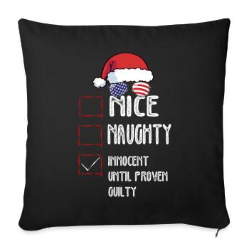 Nice Naughty Innocent Until Proven Guilty - Sofa pillowcase 17,3'' x 17,3'' (45 x 45 cm) - black - Front