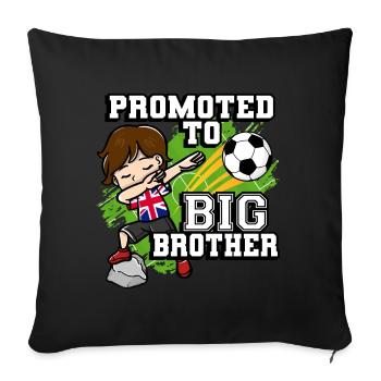 Promu au big brother soccer player United - Housse de coussin décorative 45 x 45 cm - noir - Devant