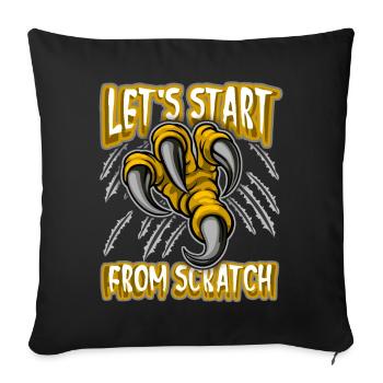 Claw, dinosaur claw funny saying, pun - Sofa pillowcase 17,3'' x 17,3'' (45 x 45 cm) - black - Front