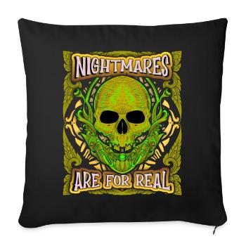 Japan Skull, Horror Skull, Asia Skull - Sofa pillowcase 17,3'' x 17,3'' (45 x 45 cm) - black - Front