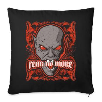 Devil Monster Saying Vintage Horror Skull - Sofa pillowcase 17,3'' x 17,3'' (45 x 45 cm) - black - Front