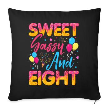 Sweet Sassy Et Huit Saupoudres Délicieux - Housse de coussin décorative 45 x 45 cm - noir - Devant