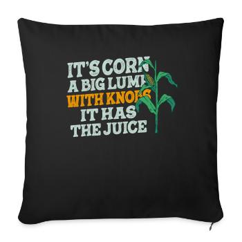 C’est du maïs un gros morceau avec des boutons il a le jus - Housse de coussin décorative 45 x 45 cm - noir - Devant