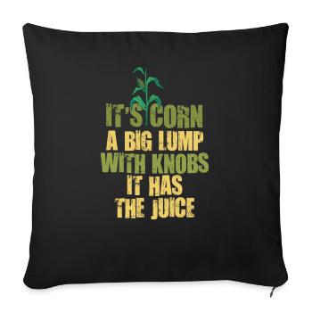 C’est du maïs un gros morceau avec des boutons il a le jus - Housse de coussin décorative 45 x 45 cm - noir - Devant
