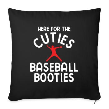 Baseball - Sofakissenbezug 45 x 45 cm - Schwarz - Vorne