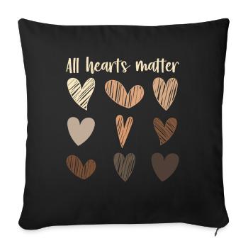 All Hearts Matter Celebrate Black Melanin Skin - Sofa pillowcase 17,3'' x 17,3'' (45 x 45 cm) - black - Front