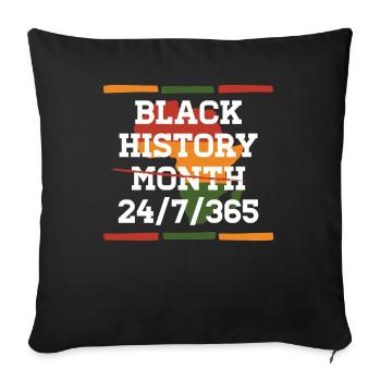 Black History Month 24/7/365 Celebrate the - Sofa pillowcase 17,3'' x 17,3'' (45 x 45 cm) - black - Front