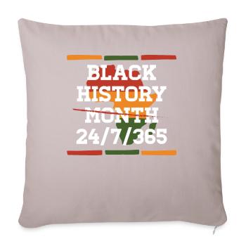 Black History Month 24/7/365 Celebrate the - Sofa pillowcase 17,3'' x 17,3'' (45 x 45 cm) - light taupe - Front
