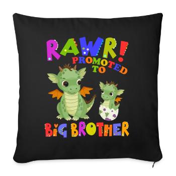Rawr! Promu à Big Brother Cute - Housse de coussin décorative 45 x 45 cm - noir - Devant
