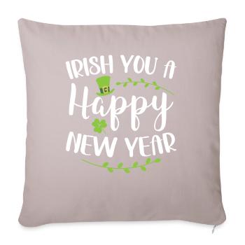 Irish You Happy New Year Green Shamrock - Housse de coussin décorative 45 x 45 cm - taupe clair - Devant