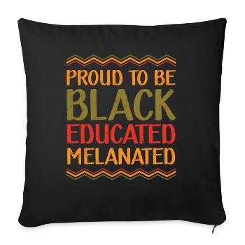 Proud To Be Black Formed Melaniert Schwarzer - Sofa pillowcase 17,3'' x 17,3'' (45 x 45 cm) - black - Front