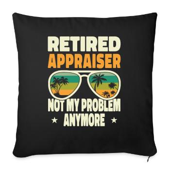Hommes retraités Évaluateur à la retraite Pas mon problème - Housse de coussin décorative 45 x 45 cm - noir - Devant