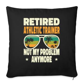 Hommes à la retraite Entraîneur sportif à la retraite Pas mon - Housse de coussin décorative 45 x 45 cm - noir - Devant