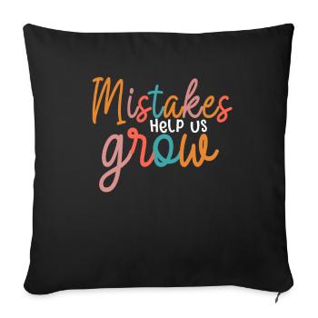 Les erreurs nous aident à revenir à l’école motivationnelle - Housse de coussin décorative 45 x 45 cm - noir - Devant