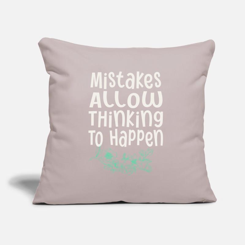 Mistakes Allow Thinking To Happen School Math Sofa pillowcase 17,3'' x 17,3'' (45 x 45 cm)