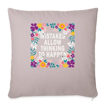 Mistakes Allow Thinking To Happen School Math - Sofa pillowcase 17,3'' x 17,3'' (45 x 45 cm) - light taupe - Front