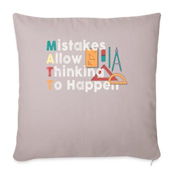 Mistakes Allow Thinking To Happen School Math - Sofa pillowcase 17,3'' x 17,3'' (45 x 45 cm) - light taupe - Front