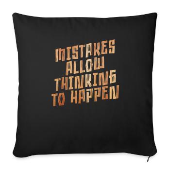 Mistakes Allow Thinking To Happen School Math - Sofa pillowcase 17,3'' x 17,3'' (45 x 45 cm) - black - Front