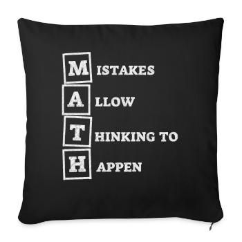 Mistakes Allow Thinking To Happen School Math - Sofa pillowcase 17,3'' x 17,3'' (45 x 45 cm) - black - Front