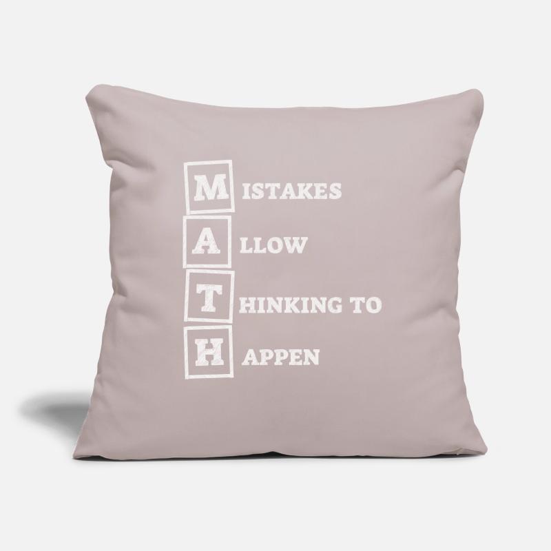 Mistakes Allow Thinking To Happen School Math Sofa pillowcase 17,3'' x 17,3'' (45 x 45 cm)