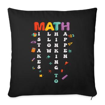 Mistakes Allow Thinking To Happen School Math - Sofa pillowcase 17,3'' x 17,3'' (45 x 45 cm) - black - Front