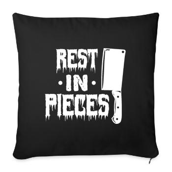 cadeau Halloween humour | Rest in Pieces Halloween - Housse de coussin décorative 45 x 45 cm - noir - Devant