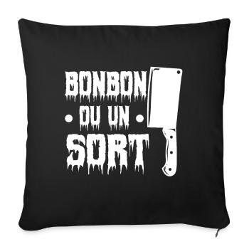 Des bonbons ou un sort !! - Housse de coussin décorative 45 x 45 cm - noir - Devant