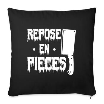 cadeau Halloween humour | repose Pieces Halloween - Housse de coussin décorative 45 x 45 cm - noir - Devant