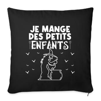 cadeau Halloween humour | Déguisement Halloween !! - Housse de coussin décorative 45 x 45 cm - noir - Devant
