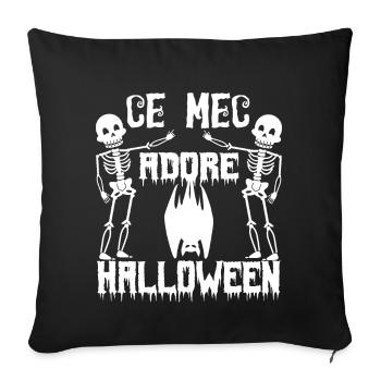 cadeau Halloween humour | Déguisement Halloween !! - Housse de coussin décorative 45 x 45 cm - noir - Devant