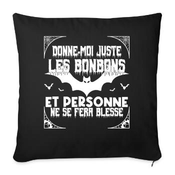 cadeau Halloween humour | Déguisement Halloween !! - Housse de coussin décorative 45 x 45 cm - noir - Devant