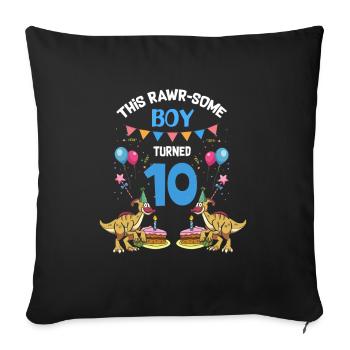 Parasaurolophus Kids Design Anniversaire - Housse de coussin décorative 45 x 45 cm - noir - Devant