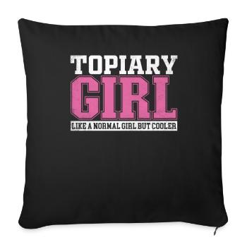 Womens Topiary Girl Like A Normal Girl But Cooler - Sofakissenbezug 45 x 45 cm - Schwarz - Vorne