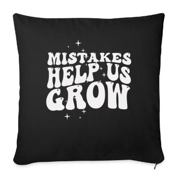 Les erreurs nous aident à revenir à l’école motivationnelle - Housse de coussin décorative 45 x 45 cm - noir - Devant