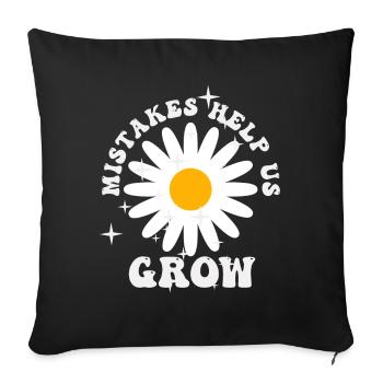Les erreurs nous aident à revenir à l’école motivationnelle - Housse de coussin décorative 45 x 45 cm - noir - Devant