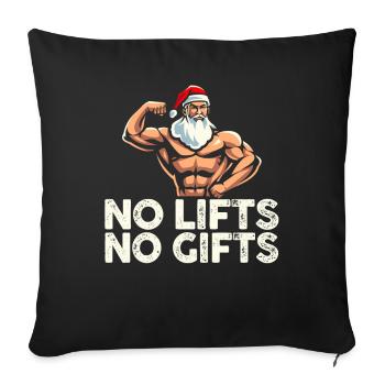 No Lifts No Gifts Christmas Gym Ugly Santa - Sofakissenbezug 45 x 45 cm - Schwarz - Vorne