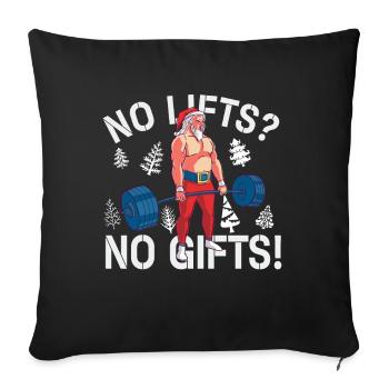 No Lifts No Gifts Christmas Gym Ugly Santa - Sofakissenbezug 45 x 45 cm - Schwarz - Vorne