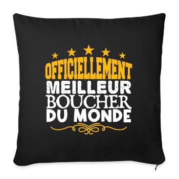 Boucher | meilleur Boucher | légende Boucher - Housse de coussin décorative 45 x 45 cm - noir - Devant
