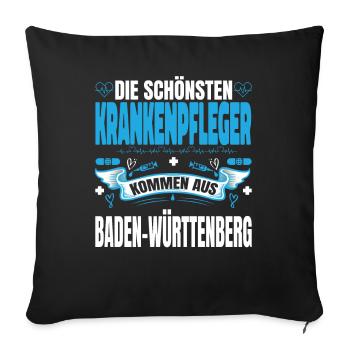 Die Schönsten Krankenpfleger Kommen Aus - Sofakissenbezug 45 x 45 cm - Schwarz - Vorne