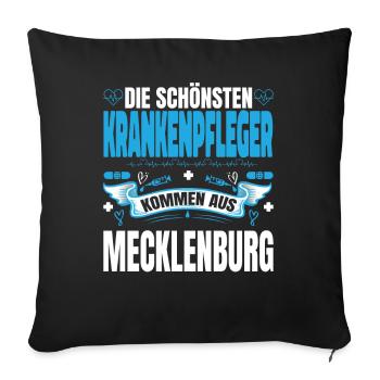 Die Schönsten Krankenpfleger Kommen Aus - Sofakissenbezug 45 x 45 cm - Schwarz - Vorne