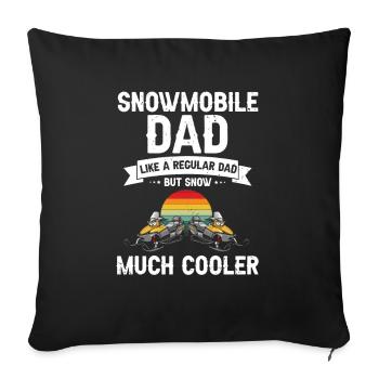 Conception de motoneigistes et de motoneiges - Housse de coussin décorative 45 x 45 cm - noir - Devant