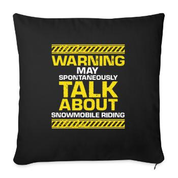Conception de motoneigistes et de motoneiges - Housse de coussin décorative 45 x 45 cm - noir - Devant