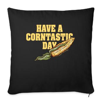 Passez une journée cornastique - Housse de coussin décorative 45 x 45 cm - noir - Devant