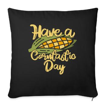 Passez une journée cornastique - Housse de coussin décorative 45 x 45 cm - noir - Devant