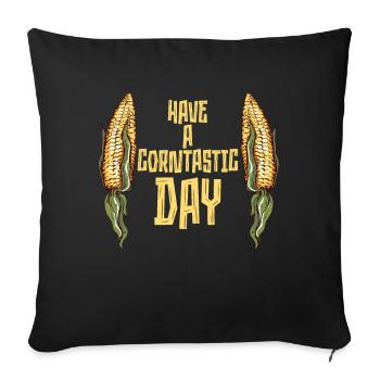 Passez une journée cornastique - Housse de coussin décorative 45 x 45 cm - noir - Devant